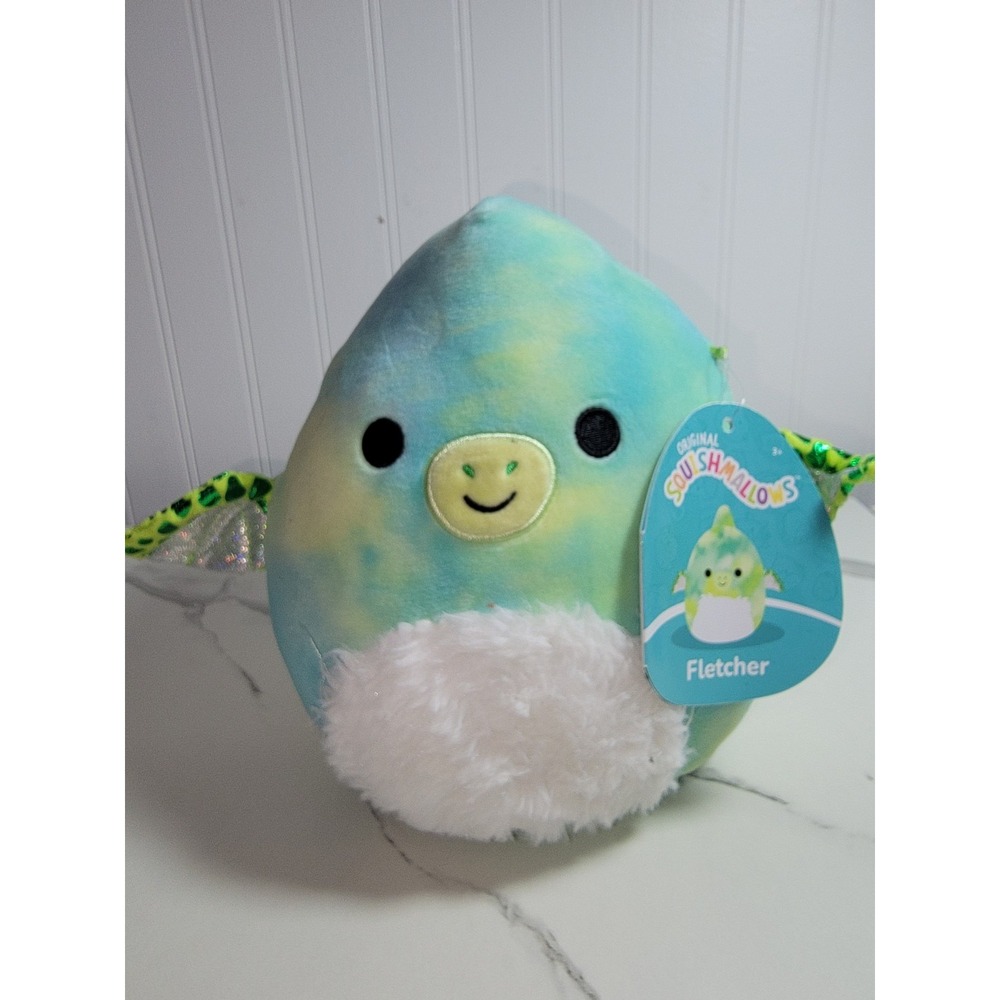 Squishmallow 7" Fletcher The Pterodactyl Dinosaur‎ Dragon Green Kellytoy NWT